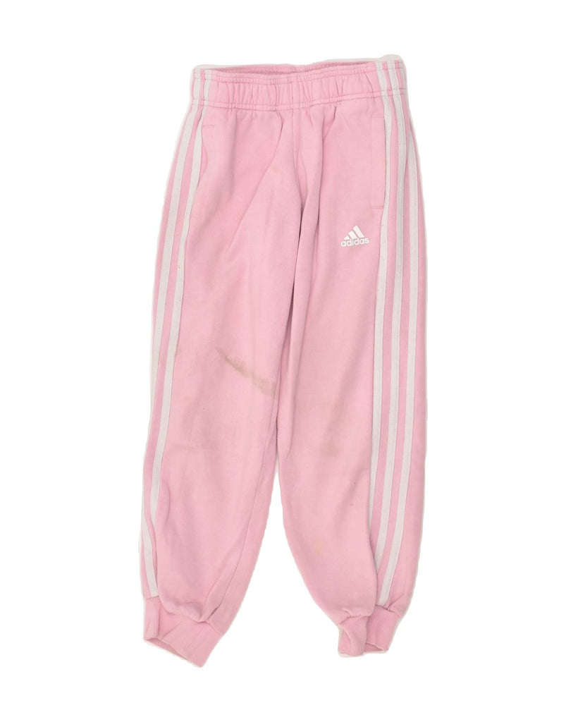 ADIDAS Girls Tracksuit Trousers Joggers 7-8 Years Pink Cotton | Vintage Adidas | Thrift | Second-Hand Adidas | Used Clothing | Messina Hembry 