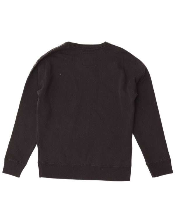 Hollister Mens Graphic Sweatshirt Jumper Small Black Colourblock