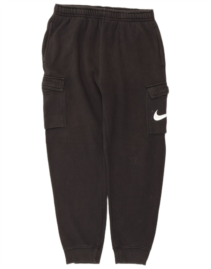 NIKE Mens Graphic Cargo Tracksuit Trousers Joggers Large  Black Cotton