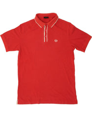 SERGIO TACCHINI Mens Polo Shirt Large Red Cotton