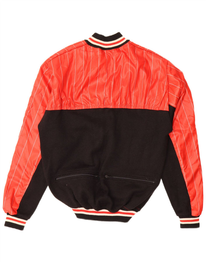 Vintage Mens Tracksuit Top Jacket Medium Red Colourblock