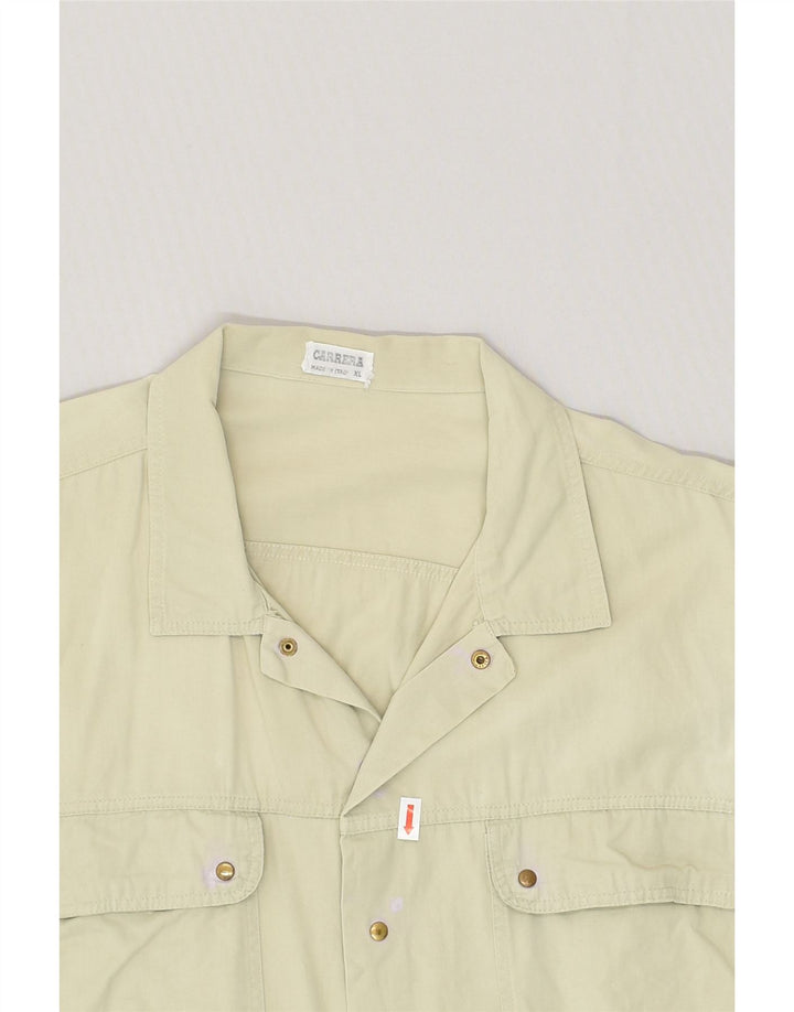 CARRERA Mens Short Sleeve Shirt XL Grey Cotton | Vintage Carrera | Thrift | Second-Hand Carrera | Used Clothing | Messina Hembry 