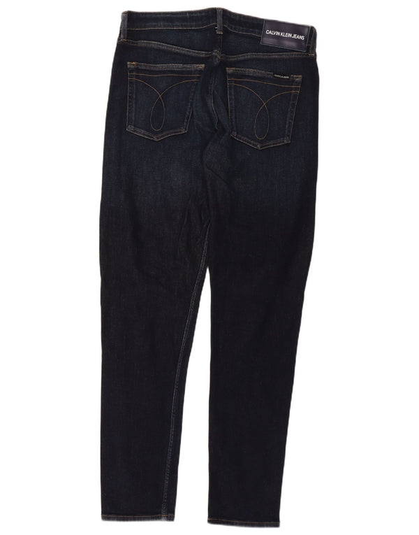 Calvin Klein Mens Skinny Jeans W32 L32 Navy Blue Cotton
