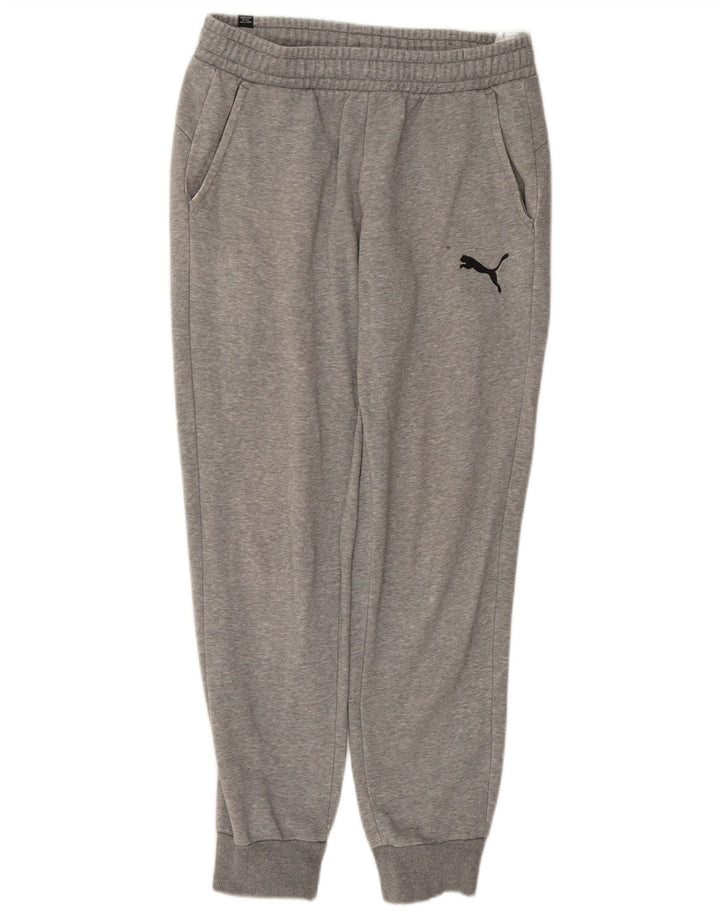 PUMA Mens Tracksuit Trousers Joggers Medium Grey Cotton