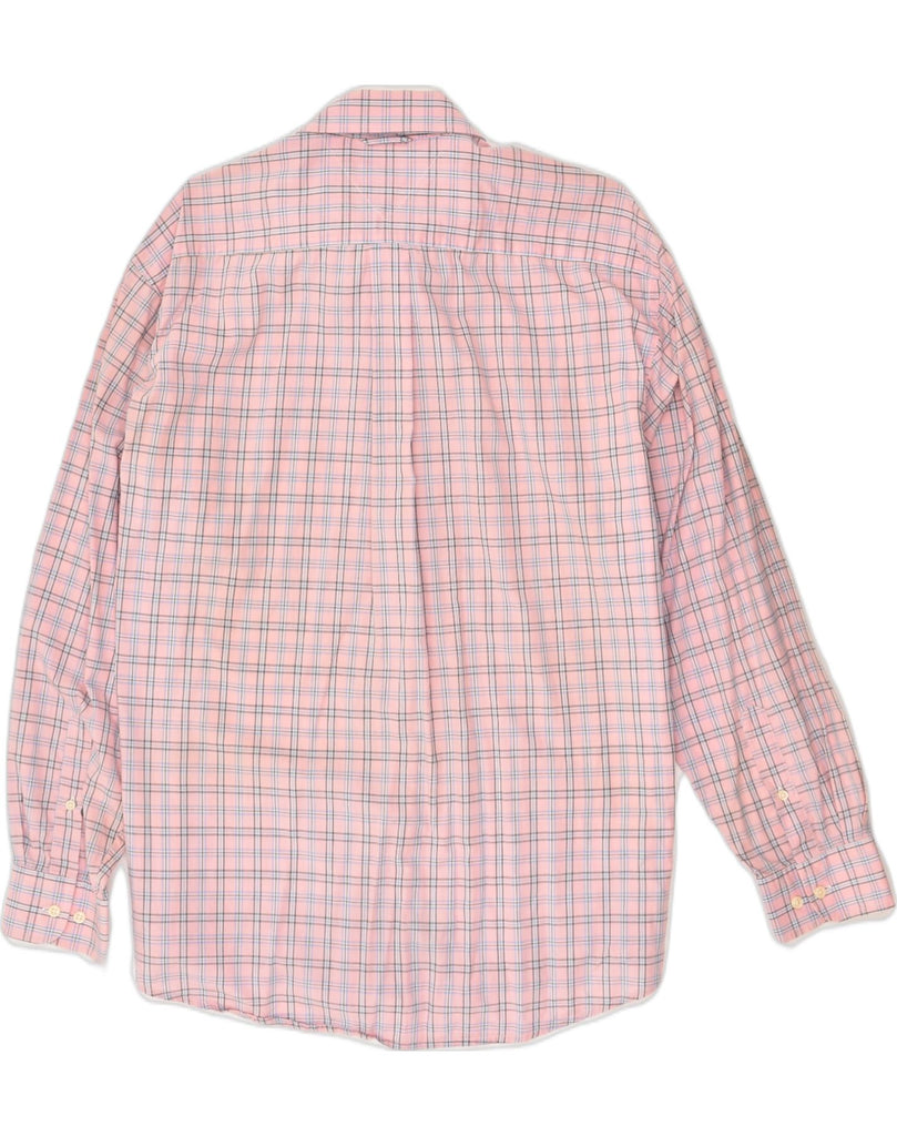 TOMMY HILFIGER Mens Shirt Large Pink Check Cotton | Vintage Tommy Hilfiger | Thrift | Second-Hand Tommy Hilfiger | Used Clothing | Messina Hembry 