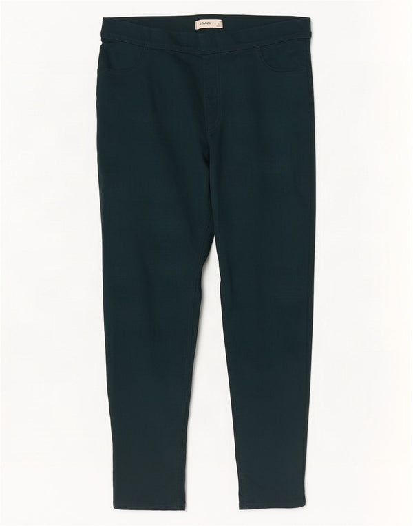 Marks & Spencer Womens Crop Jegging Jeans UK 16 Large W36 L26 Green Cotton