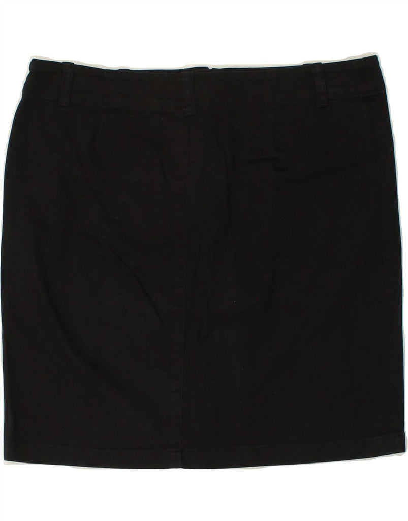 RALPH LAUREN Womens Mini Straight Skirt US 10 Large W32 Black Cotton Vintage Ralph Lauren and Second-Hand Ralph Lauren from Messina Hembry 