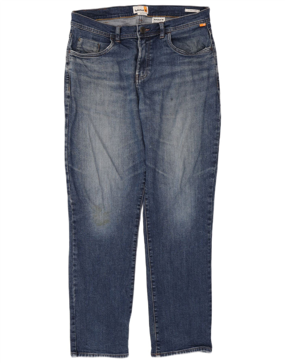 Timberland Mens Straight Jeans W34 L32 Blue Cotton