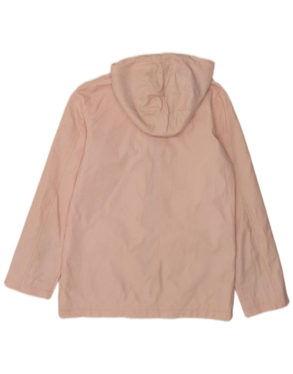Topshop Womens Hooded Regular Fit Rain Jacket UK 8 Small Pink Polyester