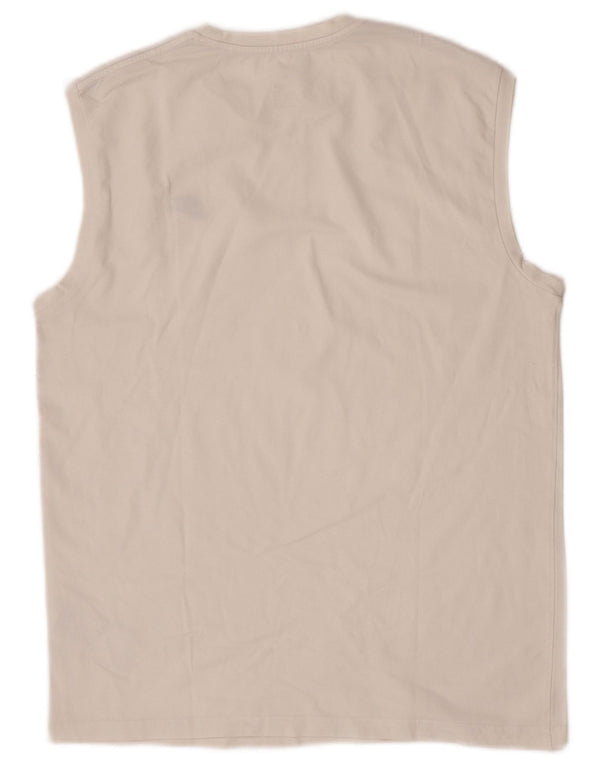 Nike Mens Vest Top UK 42/44 Large White Cotton