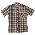 Vintage Mens Short Sleeve Shirt Medium Multicoloured Plaid
