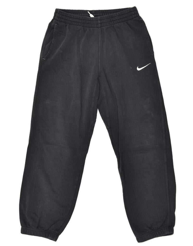 NIKE Boys Tracksuit Trousers 12-13 Years Black Cotton | Vintage Nike | Thrift | Second-Hand Nike | Used Clothing | Messina Hembry 