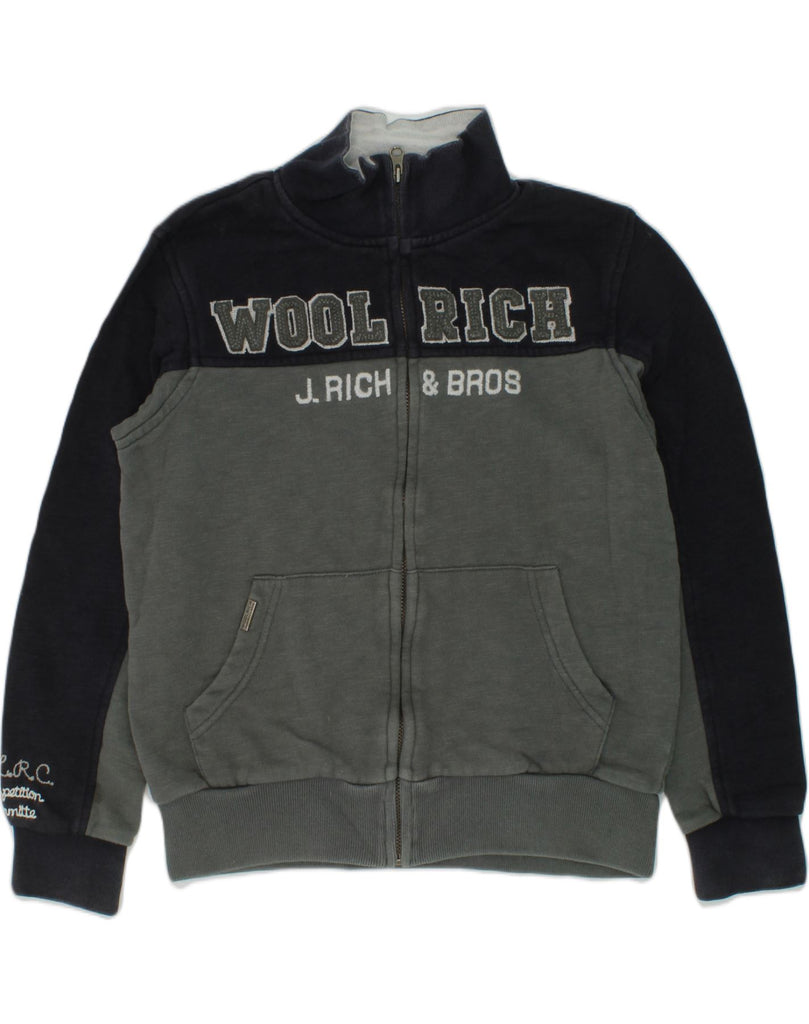 WOOLRICH Boys Tracksuit Top Jacket 7-8 Years Grey Colourblock Cotton | Vintage Woolrich | Thrift | Second-Hand Woolrich | Used Clothing | Messina Hembry 