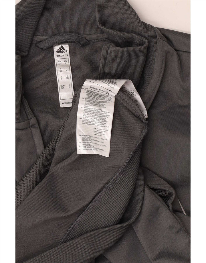 Adidas Mens Graphic Tracksuit Top Jacket UK 40/42 Medium Grey Polyester
