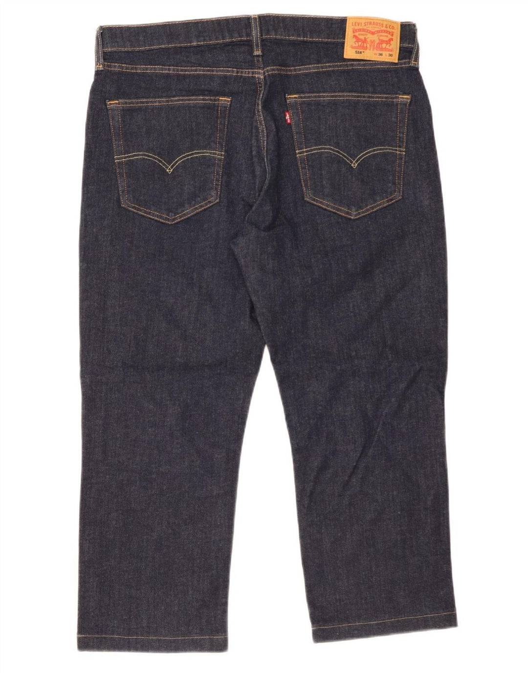 Levi's Mens 514 Capri Jeans W36 L24 Navy Blue Cotton