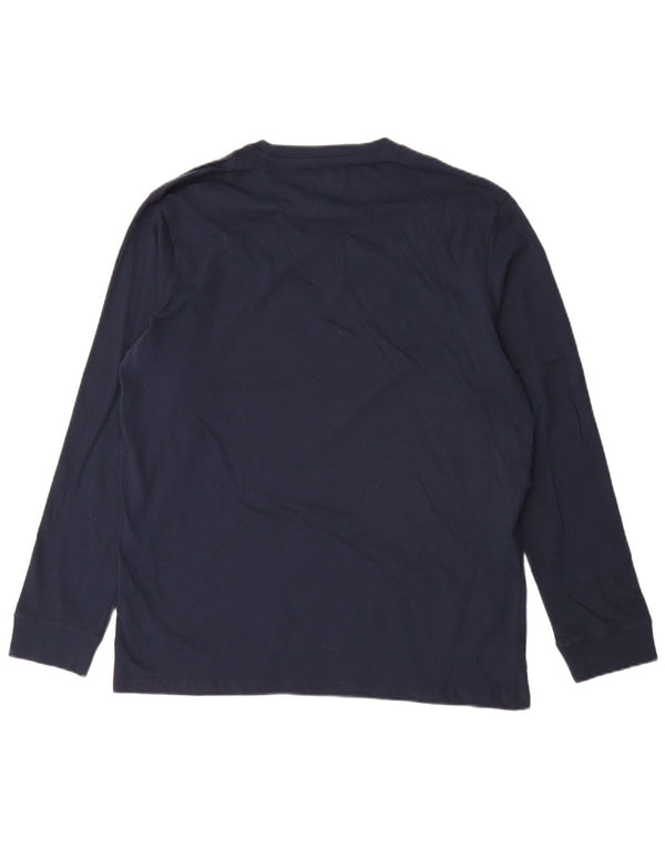 Timberland Mens Regular Fit Top Long Sleeve Large Navy Blue Cotton