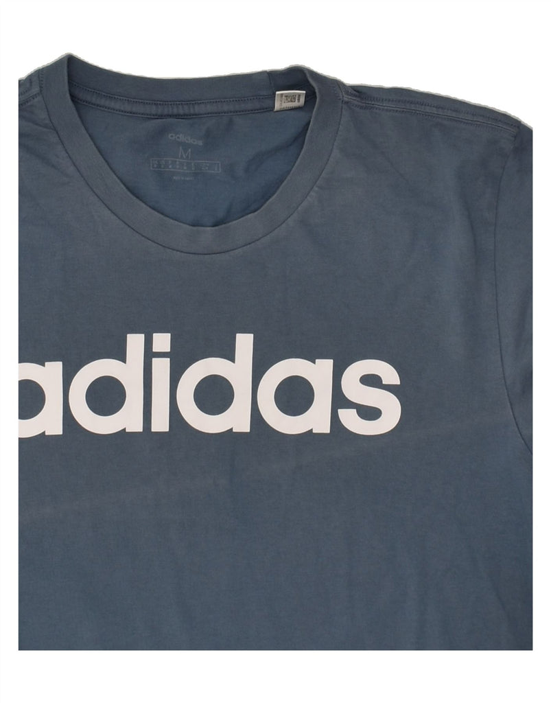 ADIDAS Mens Graphic T-Shirt Top Medium Blue Cotton | Vintage Adidas | Thrift | Second-Hand Adidas | Used Clothing | Messina Hembry 