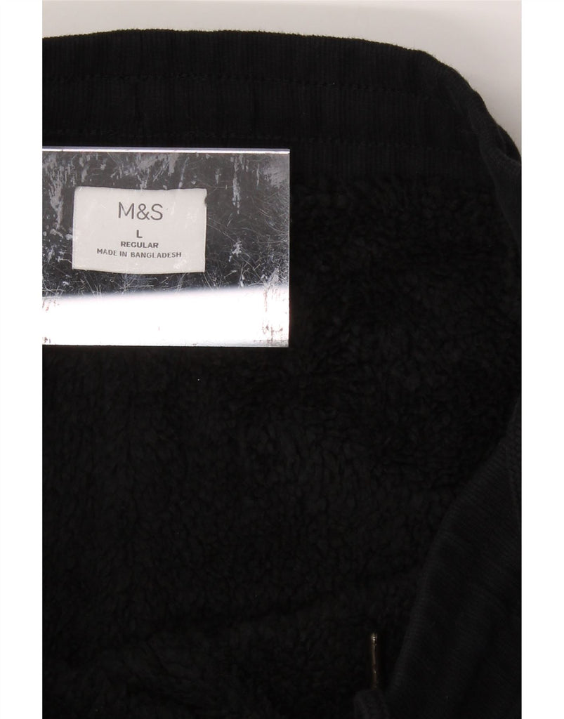 MARKS & SPENCER Womens Tracksuit Trousers Joggers UK 14 Large  Black Vintage Marks & Spencer and Second-Hand Marks & Spencer from Messina Hembry 