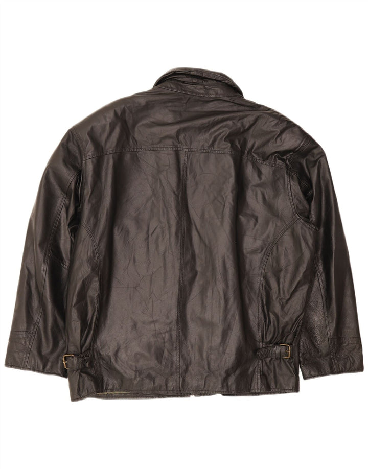 Vintage Mens Leather Jacket UK 42 XL Black
