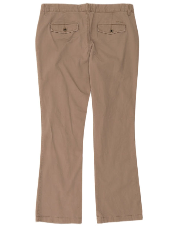 Fat Face Womens Straight Chino Trousers UK 16 Large W36 L31 Beige Cotton