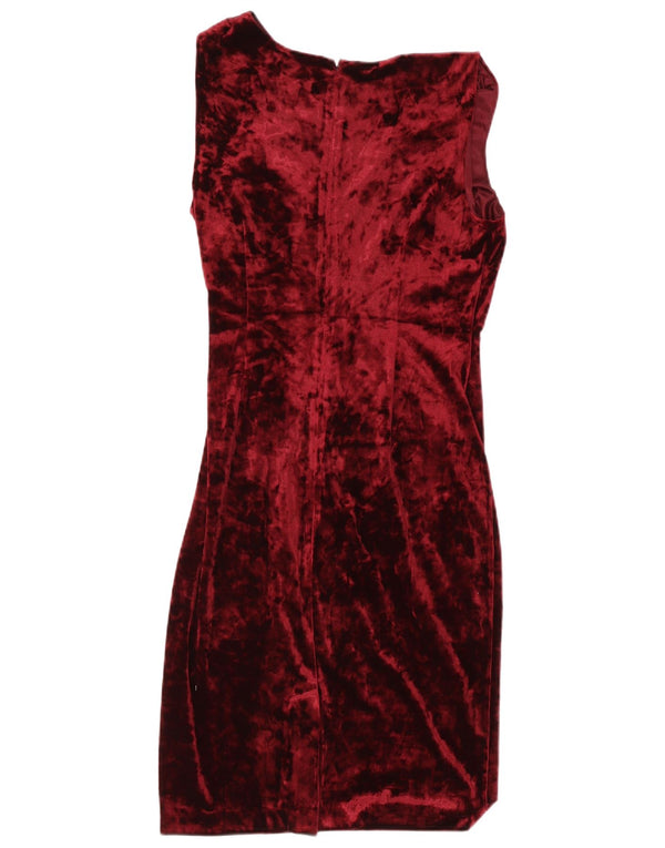 Adrianna Papell Womens Sleeveless Velvet Sheath Dress UK 16 Large Burgundy