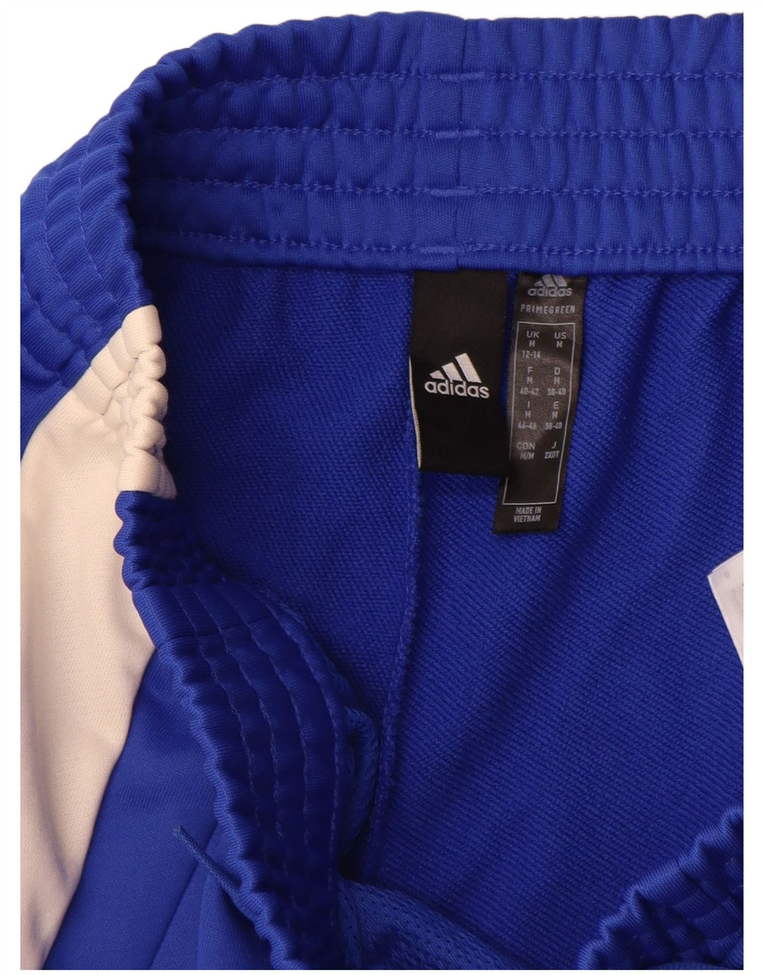 Adidas Womens Tracksuit Trousers UK 12/14 Medium Blue Colourblock Polyester