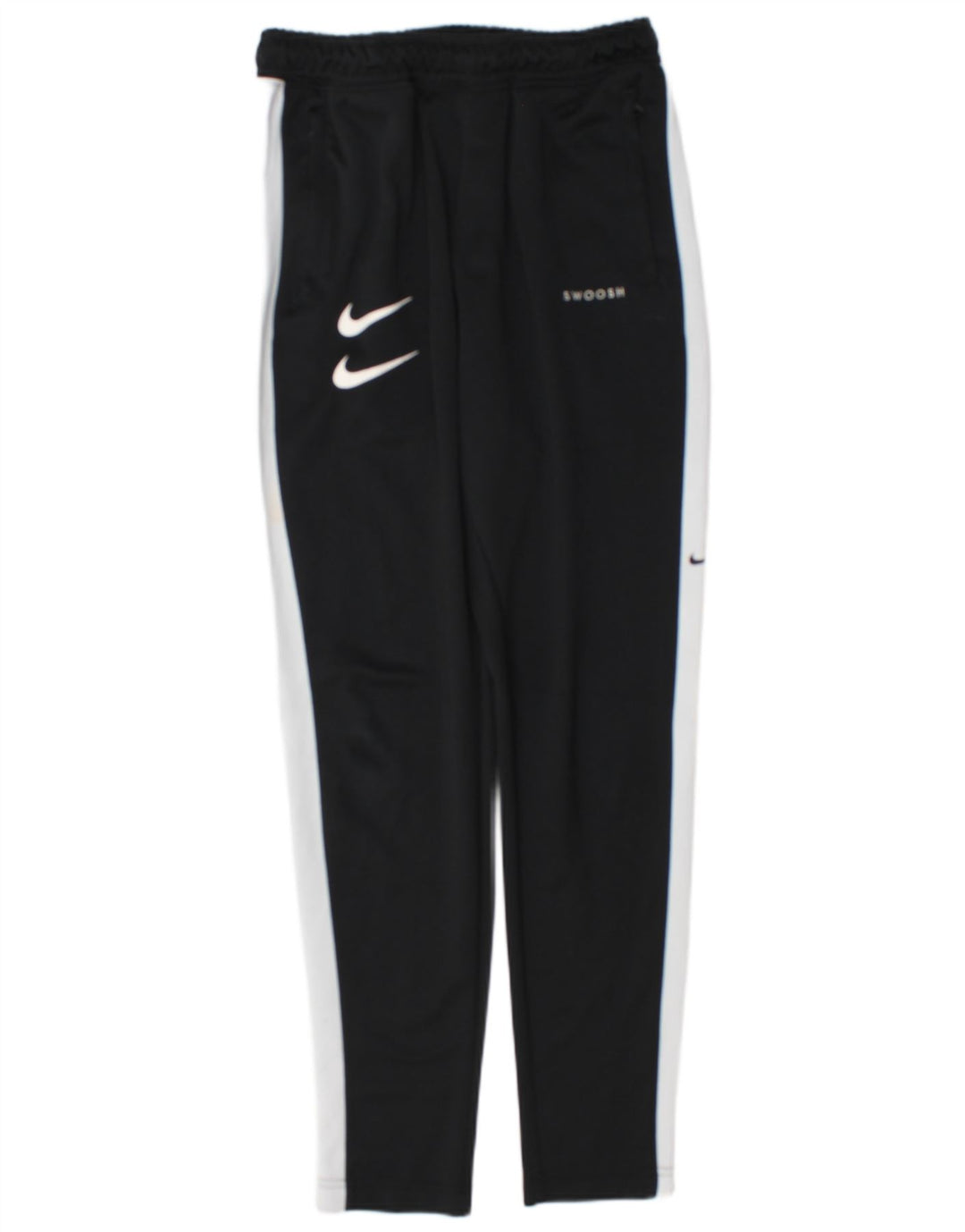Nike Mens Swoosh Graphic Tracksuit Trousers Small Black Colourblock