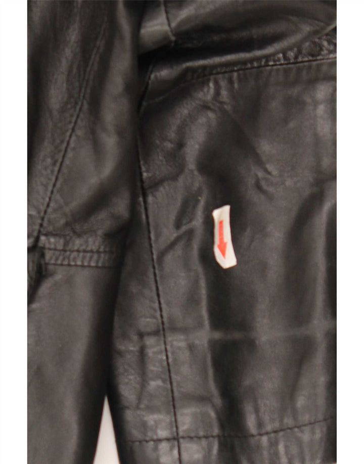 Douglas Womens Leather Jacket IT 42 Medium Black