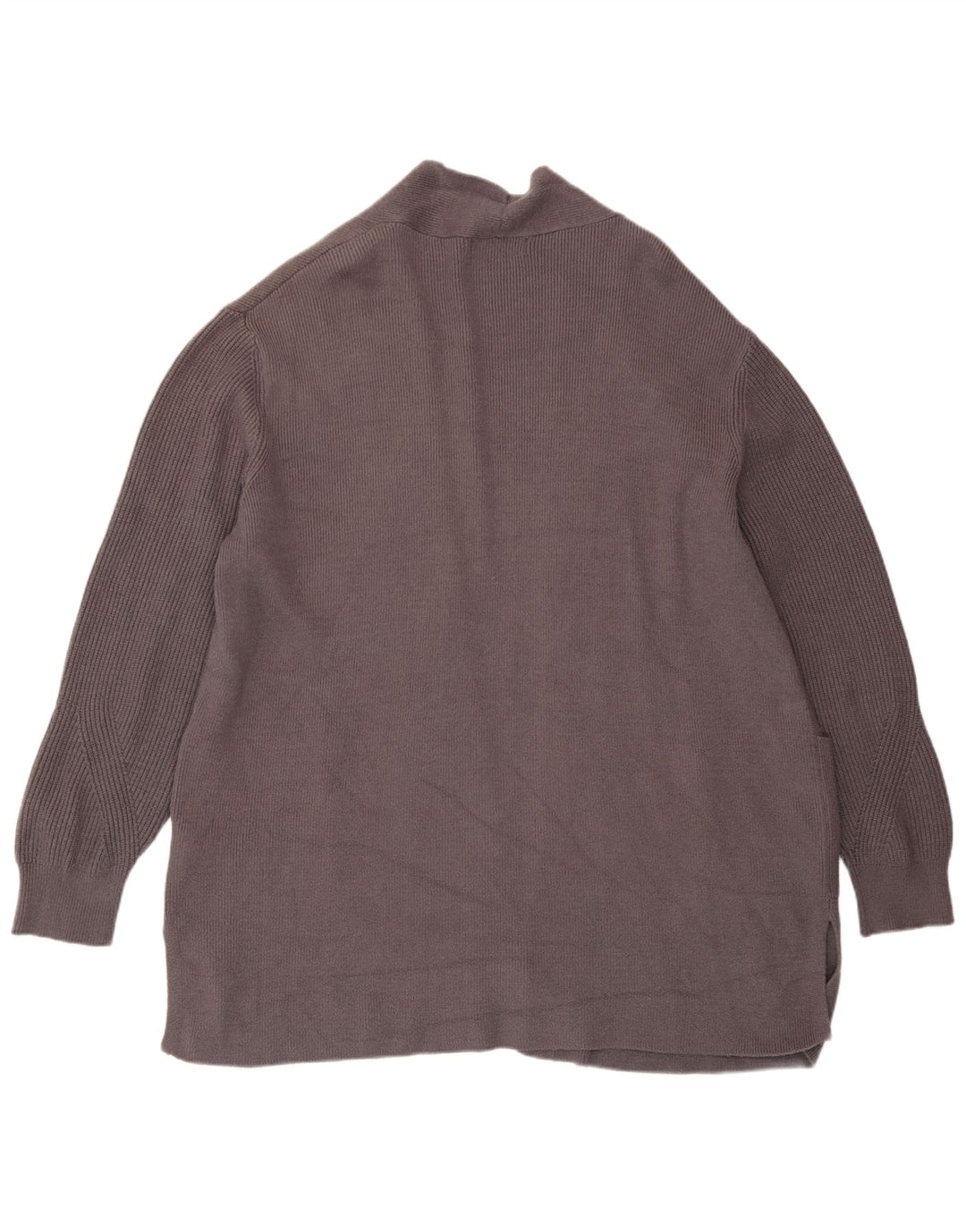 Marks & Spencer Womens Open Cardigan Sweater UK 20 2XL Grey Viscose