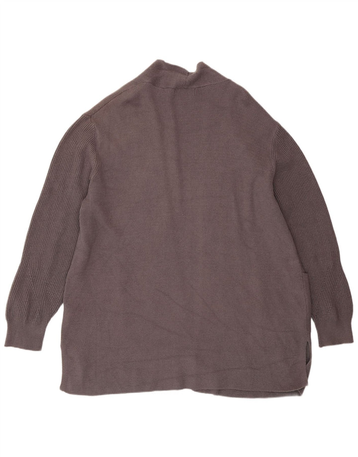 Marks & Spencer Womens Open Cardigan Sweater UK 20 2XL Grey Viscose