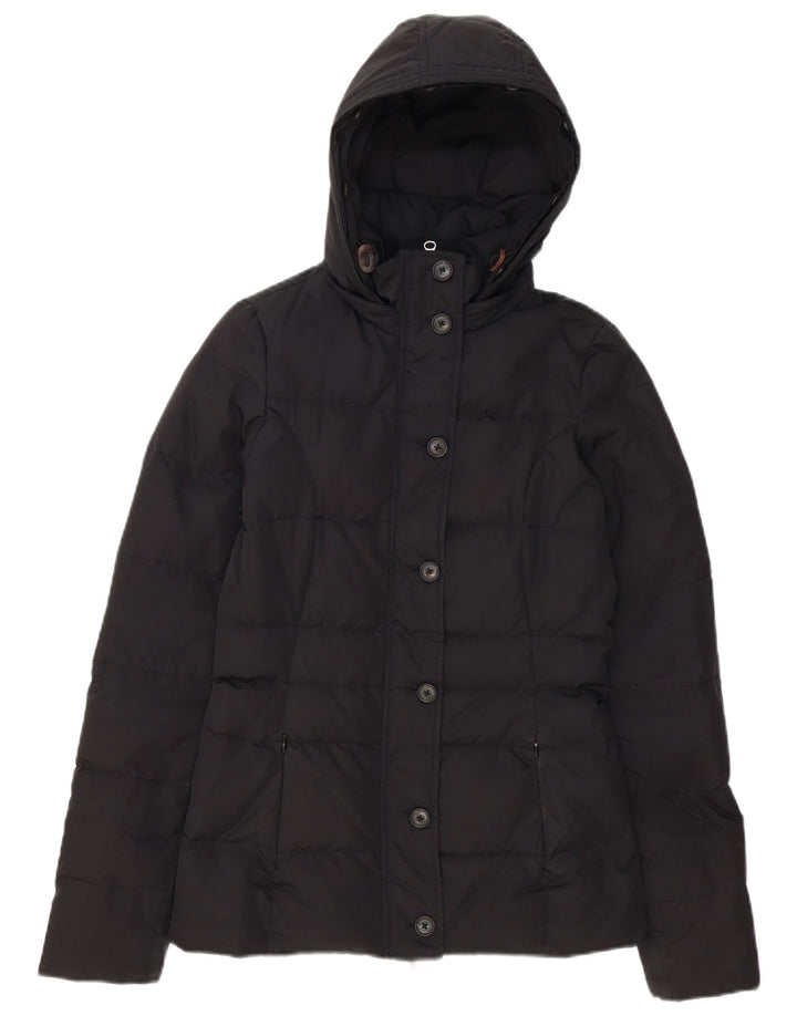Tommy Hilfiger Womens Oversized Hooded Padded Jacket UK 6 XS Black
