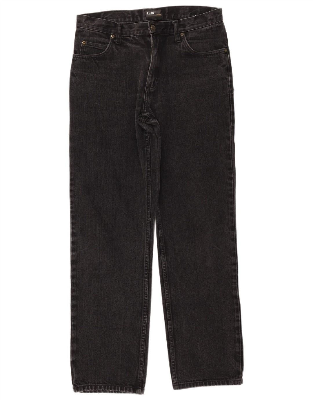 Lee Mens Brooklyn Straight Jeans W34 L31 Black Cotton
