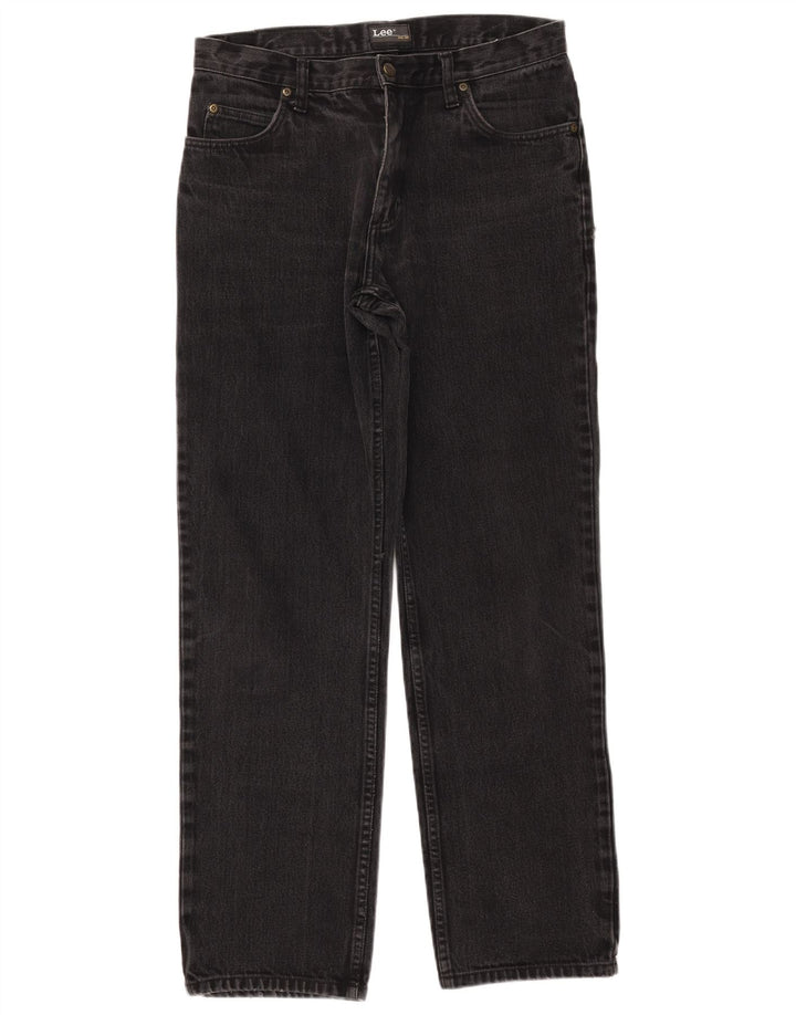 Lee Mens Brooklyn Straight Jeans W34 L31 Black Cotton