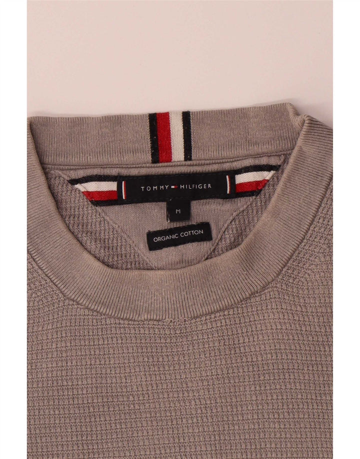 Tommy Hilfiger Mens Crew Neck Jumper Sweater Medium Grey Cotton
