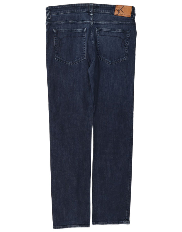 Calvin Klein Womens Slim Jeans W31 L31 Navy Blue Cotton