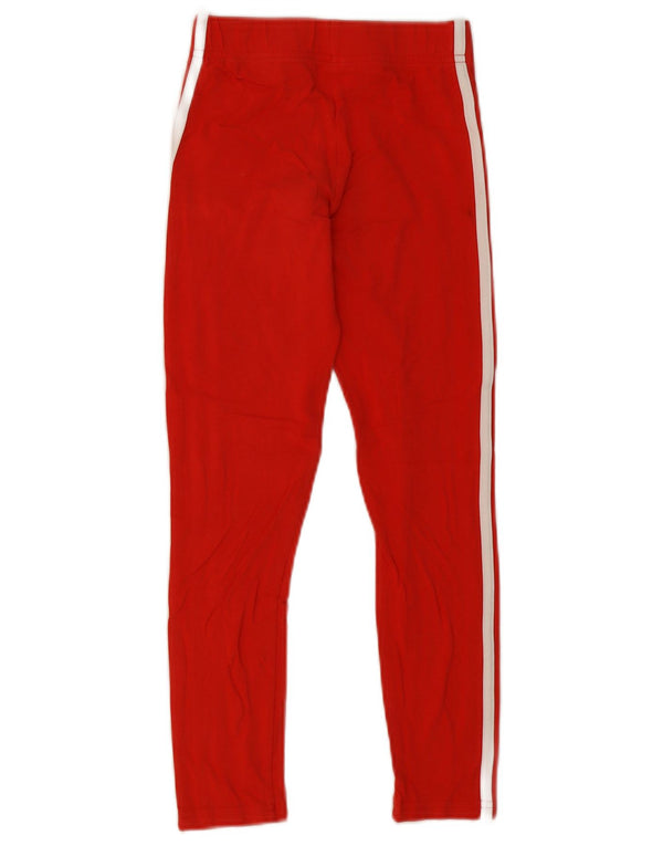 Adidas Girls Leggings 9-10 Years Red Cotton