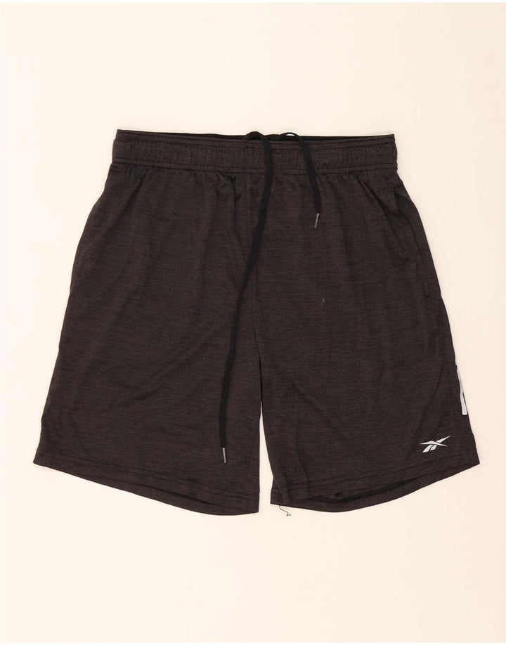 REEBOK Mens Sport Shorts Small Grey Polyester Vintage Reebok and Second-Hand Reebok from Messina Hembry 