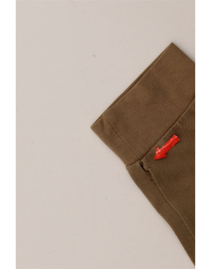 Kappa Mens Long Sleeve Polo Shirt Medium Beige Cotton