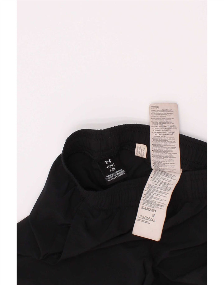 Under Armour Boys Graphic Sport Shorts 7-8 Years Small Black Polyester