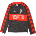 ADIDAS Boys Graphic Top Long Sleeve 7-8 Years Grey Colourblock Polyester Vintage Adidas and Second-Hand Adidas from Messina Hembry 