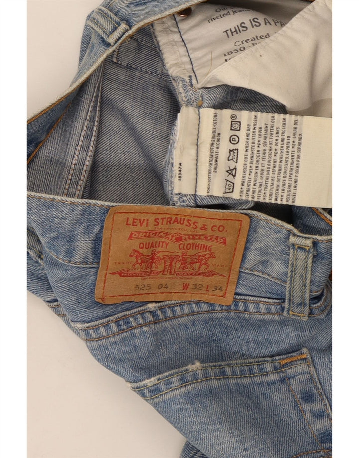 Levi's Mens 525 Bootcut Jeans W32 L30 Blue Cotton