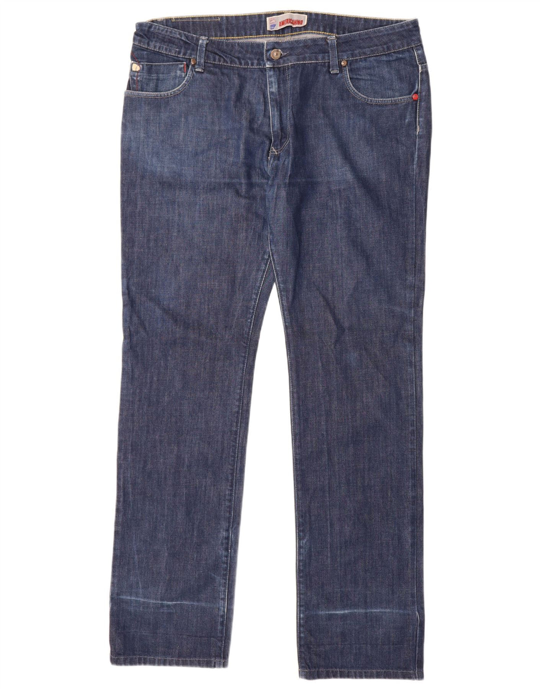 Americanino Mens Straight Jeans W38 L34 Blue Cotton
