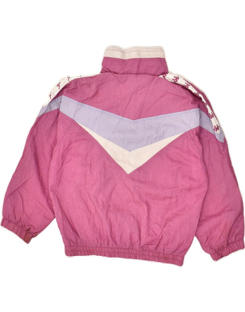 KAPPA Girls Tracksuit Top Jacket 7-8 Years Pink Colourblock | Vintage Kappa | Thrift | Second-Hand Kappa | Used Clothing | Messina Hembry 