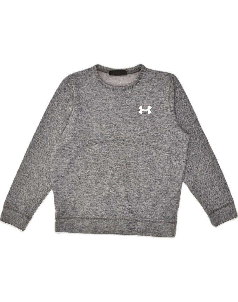 UNDER ARMOUR Mens Sweatshirt Jumper Medium Grey Flecked Cotton | Vintage Under Armour | Thrift | Second-Hand Under Armour | Used Clothing | Messina Hembry 