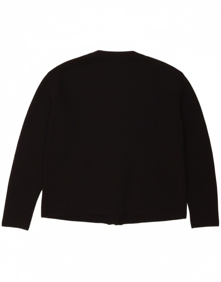 FRENCH CONNECTION Womens Oversized Cardigan Sweater UK 10 Small Black
