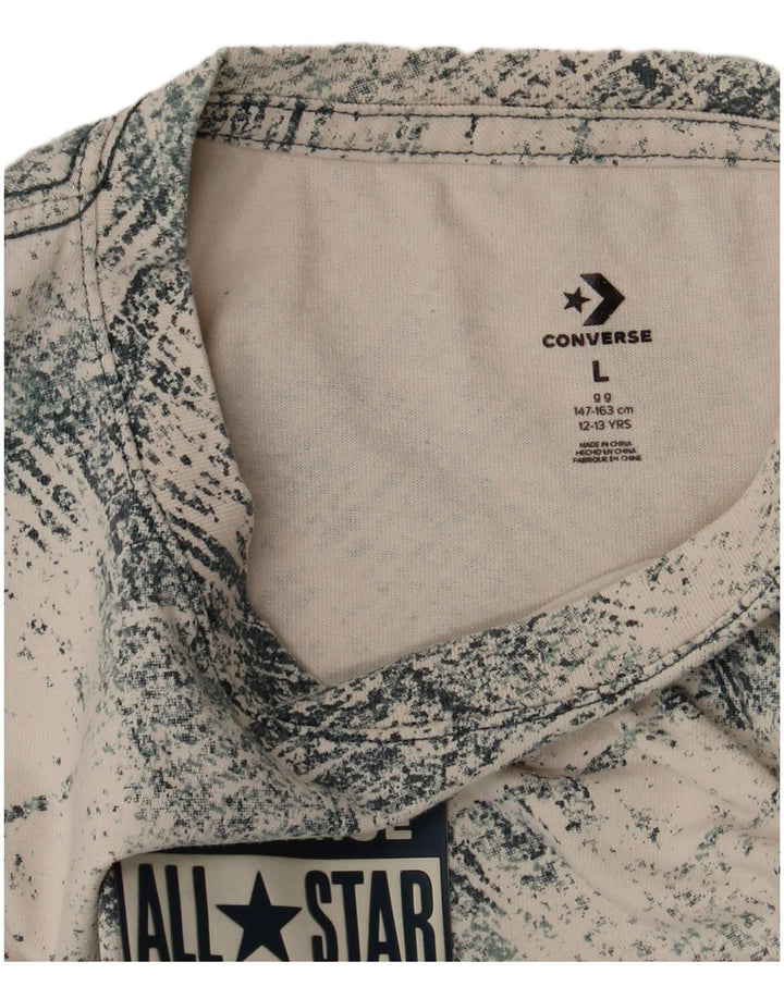 Converse Boys Graphic T-Shirt Top 12-13 Years Large Off White Check