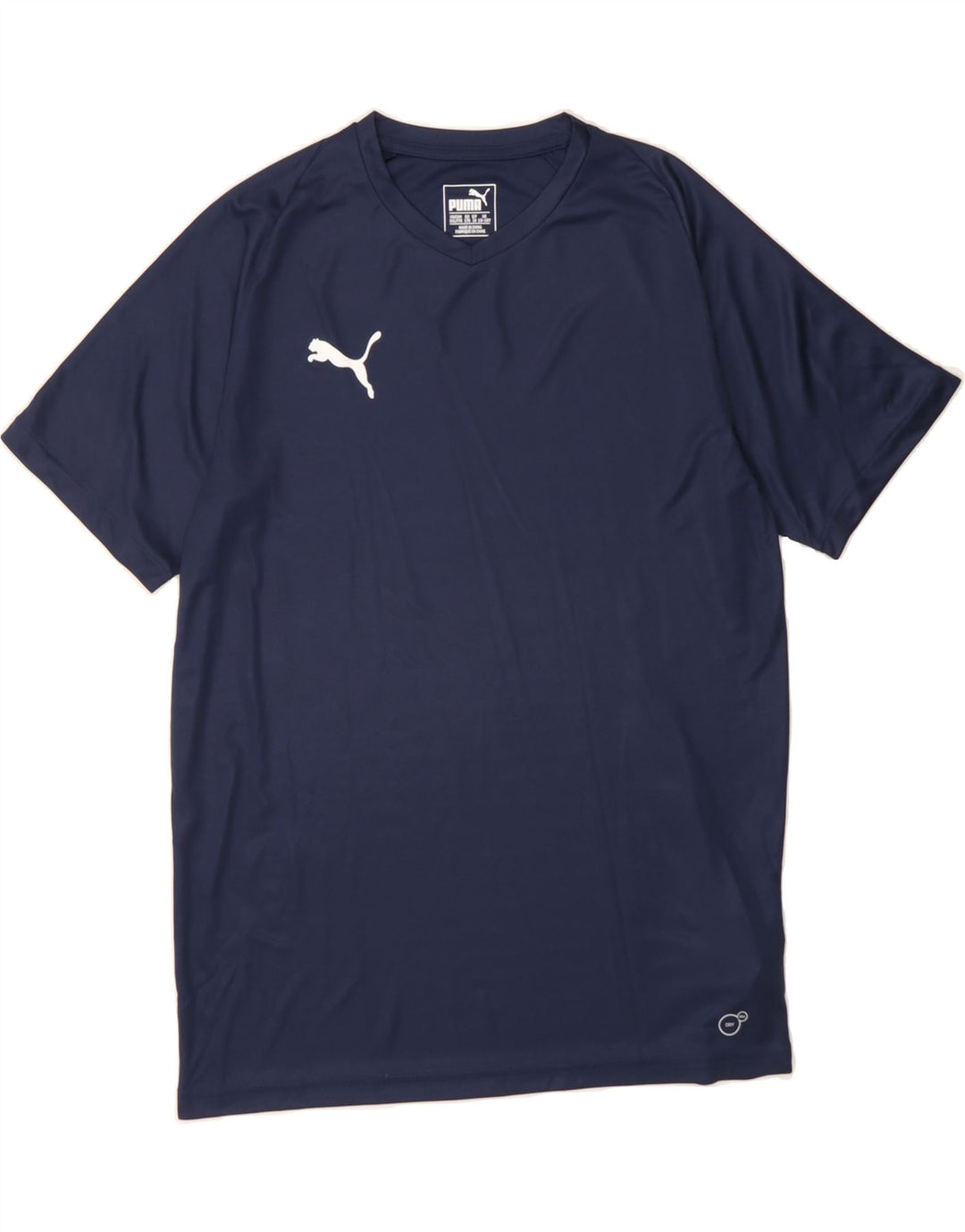 PUMA Boys T-Shirt Top 15-16 Years Navy Blue Polyester Vintage Puma and Second-Hand Puma from Messina Hembry 