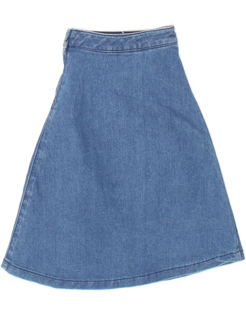 VINTAGE Womens Denim A-Line Skirt W30 Medium Blue Vintage Vintage and Second-Hand Vintage from Messina Hembry 