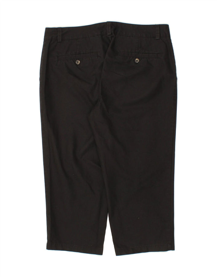 DOCKERS Womens Capri Chino Trousers US 12 Large W34 L20 Black Polyester Vintage Dockers and Second-Hand Dockers from Messina Hembry 