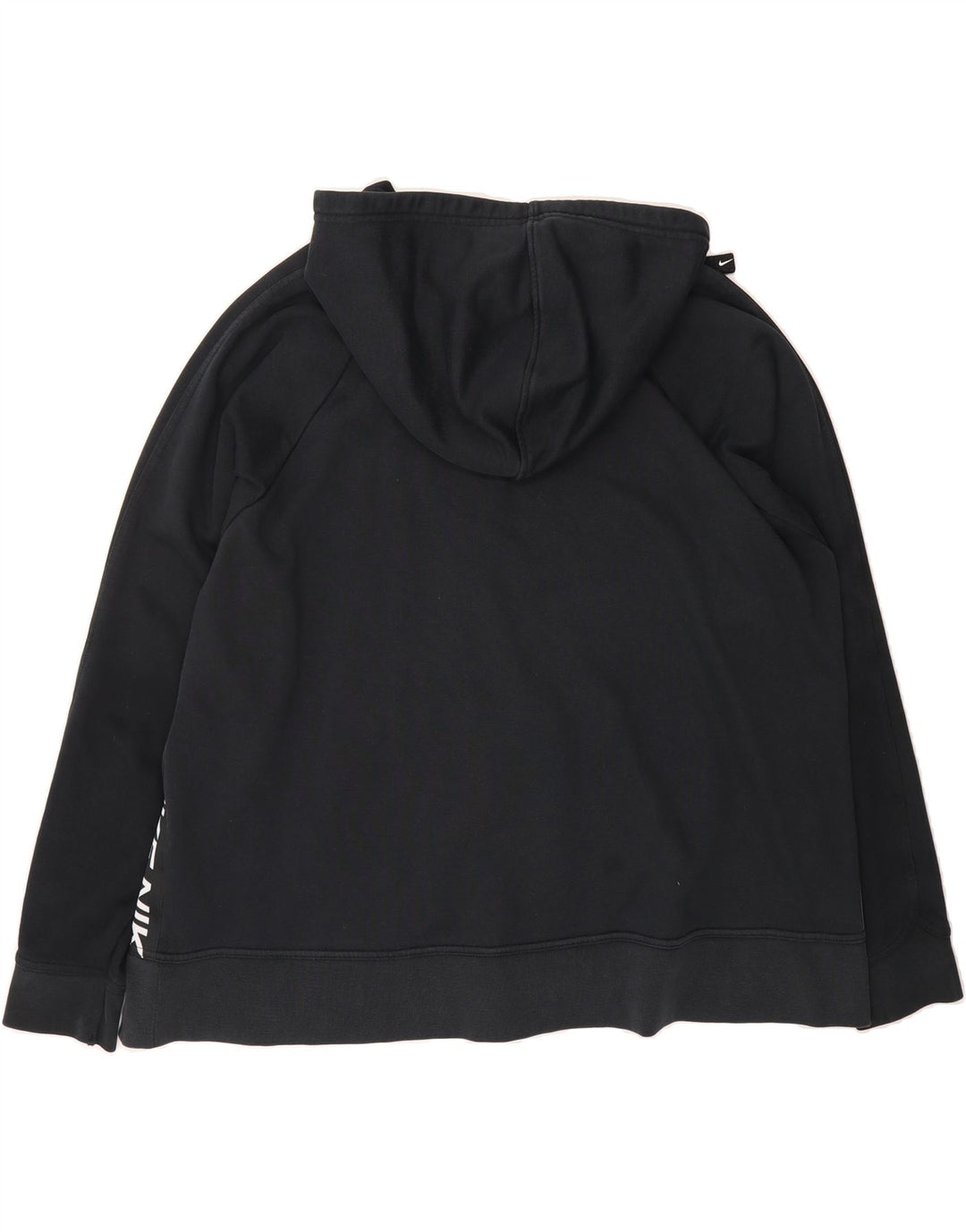 NIKE Mens Zip Hoodie Sweater XL Black Cotton Vintage Nike and Second-Hand Nike from Messina Hembry 